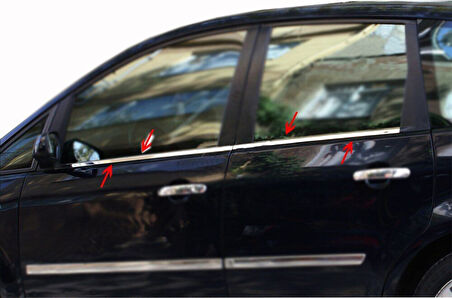 FORD C-MAX UYUMLU CAM ÇITASI 4 PARÇA 2003-2010 PASLANMAZ KROM