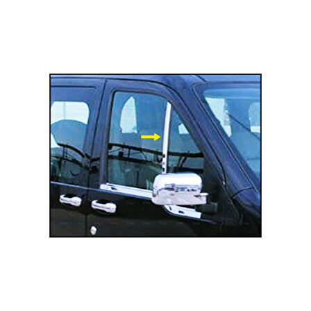 FORD CONNECT UYUMLU KELEBEK CAM DİREK NİKELAJI 2 PARÇA 2002-2009 PASLANMAZ KROM