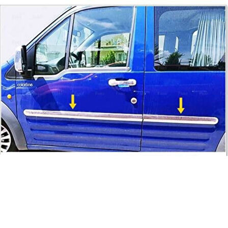 FORD CONNECT UYUMLU YAN KAPI ÇITASI 4 PARÇA 2009-2014 PASLANMAZ KROM