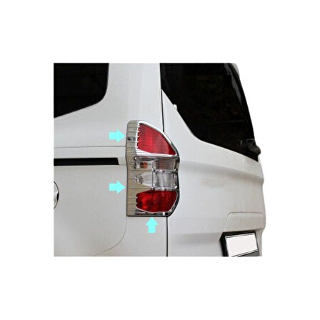 FORD TOURNEO COURİER UYUMLU STOP ÇERÇEVESİ 2 PARÇA ABS 2014-2023