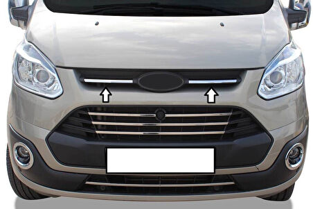 FORD CUSTOM UYUMLU ÖN PANJUR 2 PARÇA 2012-2017 PASLANMAZ KROM