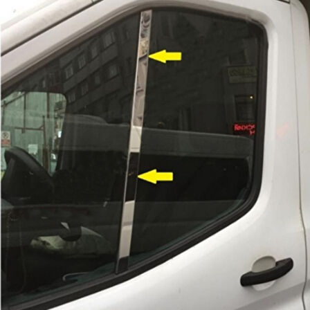 FORD TRANSİT UYUMLU DİREK NİKELAJI 2 PARÇA 2000-2013 PASLANMAZ KROM