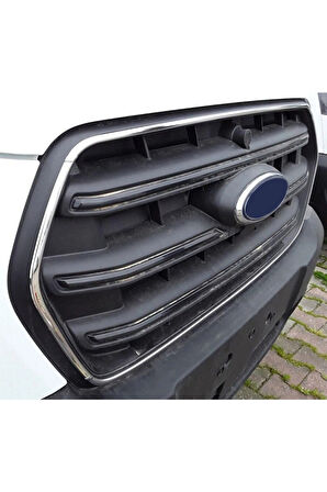 FORD TRANSİT UYUMLU ÖN PANJUR ÇERÇEVESİ 4 PARÇA 2019 VE ÜZERİ PASLANMAZ KROM