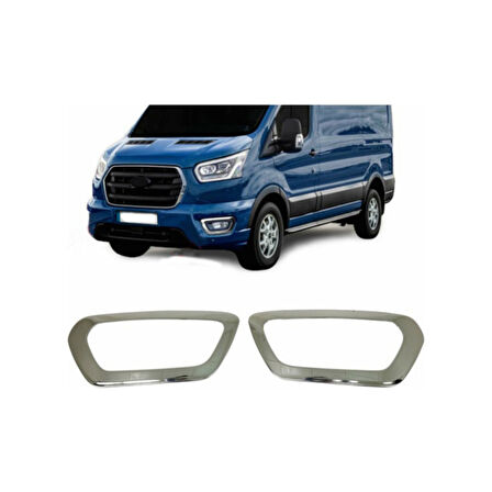 FORD TRANSİT UYUMLU SİS ÇERÇEVE 2 PARÇA 2019 VE ÜZERİ PASLANMAZ KROM