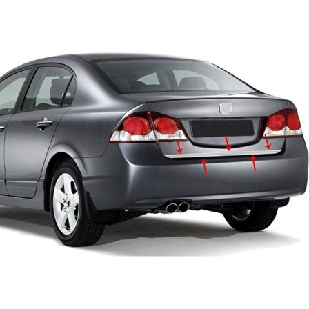 HONDA CİVİC UYUMLU BAGAJ ALT ÇITA 2006-2011 PASLANMAZ KROM