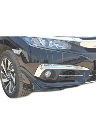 HONDA CİVİC UYUMLU SİS FARI KAŞI 2 PARÇA 2016-2021 PASLANMAZ KROM