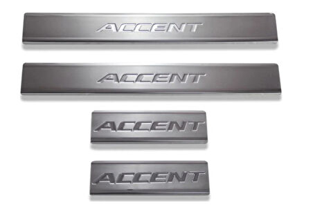 HYUNDAİ ACCENT BLUE SOLARİS UYUMLU KAPI EŞİĞİ 4 PARÇA 2011 ÜZERİ PASLANMAZ KROM