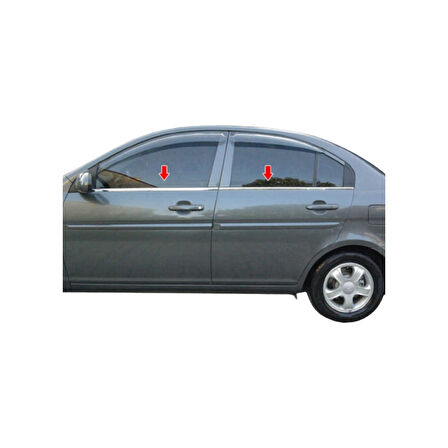 HYUNDAİ ACCENT ERA UYUMLU CAM ÇITASI 4 PARÇA 2005-2011 PASLANMAZ KORM