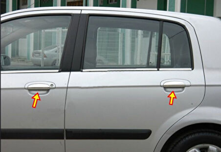 HYUNDAİ GETZ UYUMLU KAPI KOLU 4 PARÇA 2002-2011 PASLANMAZ KROM