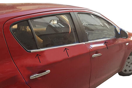 HYUNDAİ İ 20 UYUMLU CAM ÇITASI 6 PARÇA 2008-2014 PASLANMAZ KROM