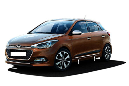 HYUNDAİ İ 20 UYUMLU YAN KAPI ÇITASI 4 PARÇA 2014 VE ÜZERİ PASLANMAZ KROM