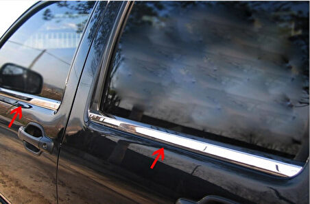 ISUZU D-MAX UYUMLU CAM ÇITASI 4 PARÇA 2005-2012 PASLANMAZ KROM