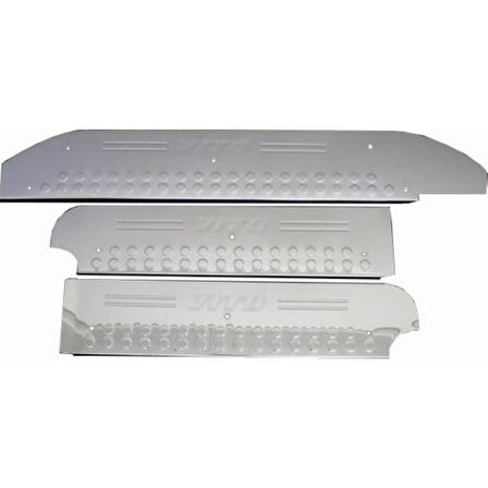 MERCEDES VİANO UYUMLU KAPI EŞİĞİ 3 PARÇA 2004-2014 PASLANMAZ KROM