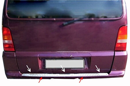 MERCEDES VİTO/W638 UYUMLU ARKA TAMPON EŞİĞİ 1996-2003 PASLANMAZ KROM