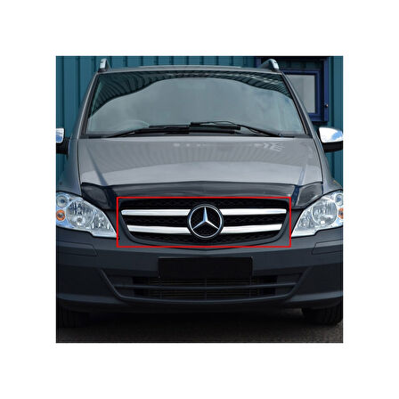 MERCEDES VİTO/W639 UYUMLU ÖN PANJUR GENİŞ 4 PARÇA 2010-2014 PASLANMAZ KROM