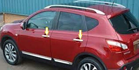 NİSSAN Qashqai UYUMLU KAPI KOLU 4 PARÇA 2007-2014 PASLANMAZ KROM