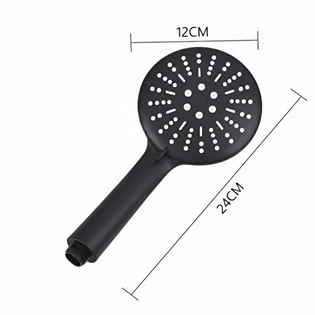 Elit siyah Banyo Duş Başlığı El duşu 3 Fonksiyonlu