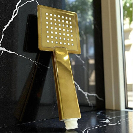 Kare Gold Renkli Modern Duş Başlığı