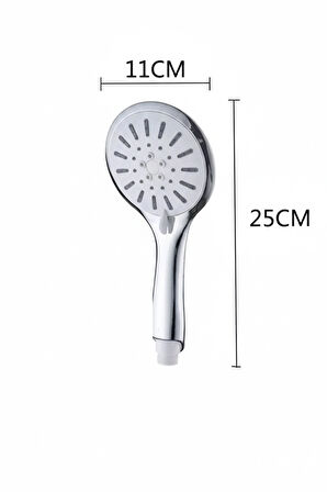 Büyük Boy Zümrüt 5 fonksiyonlu Kaliteli Duş Başlığı 