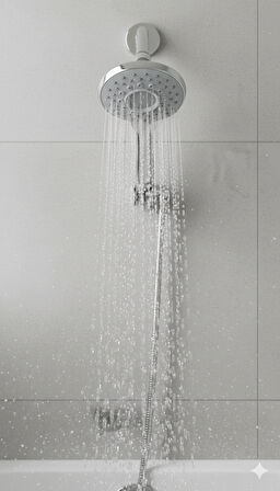 Defne Renk Detayları ve Krom Rengi Gövdesi ve Şık Tasarımı ile Kaliteli 3 Fonksiyonlu El Duşu