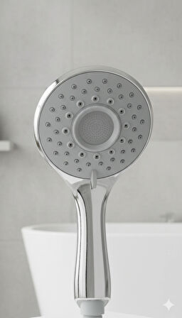 Defne Renk Detayları ve Krom Rengi Gövdesi ve Şık Tasarımı ile Kaliteli 3 Fonksiyonlu El Duşu