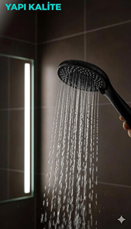 Siyah Zümrüt Renklerinin Birleşimi ile Muhteşem Bir Tasarım 3  Fonksiyonlu El Duşu