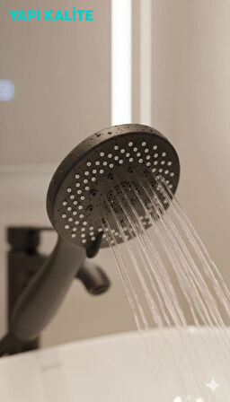 Siyah Zümrüt Renklerinin Birleşimi ile Muhteşem Bir Tasarım 3  Fonksiyonlu El Duşu