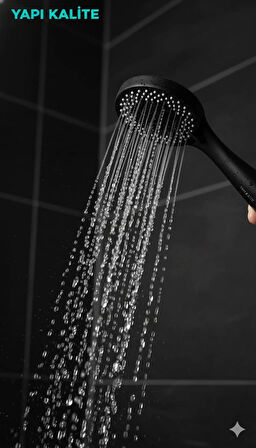 Siyah Zümrüt Renklerinin Birleşimi ile Muhteşem Bir Tasarım 3  Fonksiyonlu El Duşu