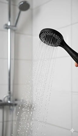 Siyah Zümrüt Renklerinin Birleşimi ile Muhteşem Bir Tasarım 3  Fonksiyonlu El Duşu