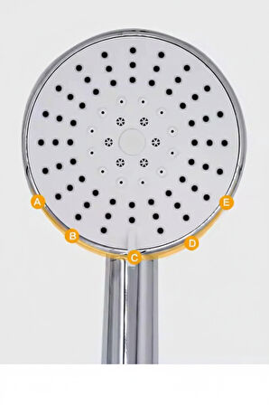 Galaxy 5 Fonksiyonlu Krom Duş Başlığı Kireç Kırıcılı El Duşu