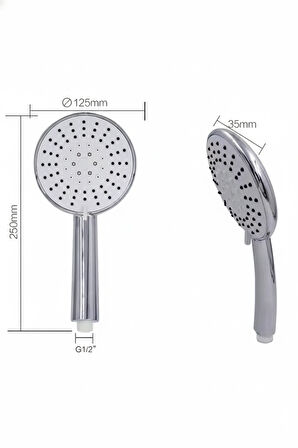 Galaxy 5 Fonksiyonlu Krom Duş Başlığı Kireç Kırıcılı El Duşu