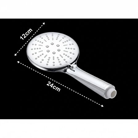 Nirvana 3 Farklı Püskürtmeli Masaj Etkili - Dayanıklı Paslanmaz El Duşu Seti