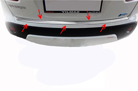 NİSSAN Qashqai FACELİFT UYUMLU ARKA TAMPON EŞİĞİ 2010-2014 PASLANMAZ KROM
