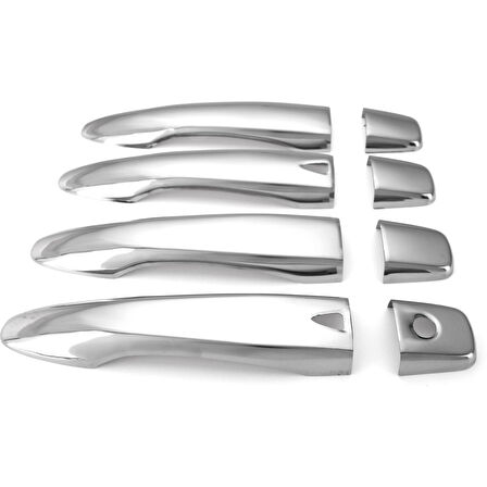 NİSSAN Qashqai UYUMLU KAPI KOLU SENSÖRLÜ 4 PARÇA 2014 ve ÜZERİ PASLANMAZ KROM