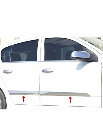 OPEL ASTRA H HB UYUMLU YAN KAPI ÇITASI 4 PARÇA 2004-2013 PASLANMAZ KROM