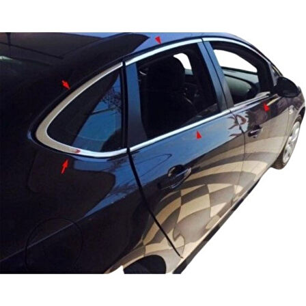 OPEL ASTRA J HB UYUMLU CAM ÇITASI 12 PARÇA 2010-2014 PASLANMAZ KROM