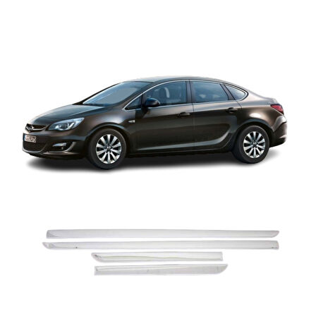 OPEL ASTRA J SEDAN UYUMLU YAN KAPI ÇITASI 4 PARÇA 2010-2014 PASLANMAZ KROM