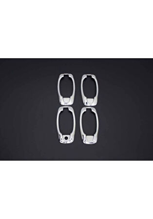 OPEL COMBO D UYUMLU KAPI KOLU ÇERÇEVESİ 4 PARÇA 2011-2018 PASLANMAZ KROM