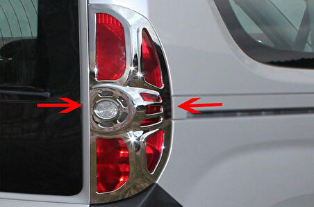 OPEL COMBO D UYUMLU STOP ÇERÇEVESİ 2 PARÇA 2011-2018 ABS KROM