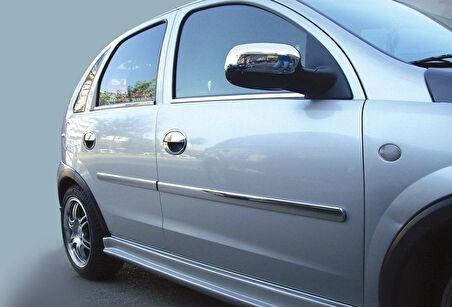 OPEL CORSA D UYUMLU YAN KAPI ÇITASI 4 PARÇA 2006-2015 PASLANMAZ KROM