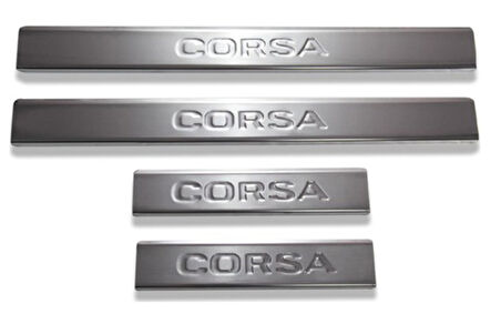 OPEL CORSA E UYUMLU KAPI EŞİĞİ 4 PARÇA 2015-2019 PASLANMAZ KROM