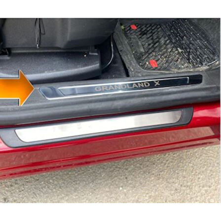 OPEL GRANDLAND X UYUMLU KAPI EŞİĞİ 2 PARÇA 2017-2021 PASLANMAZ KROM