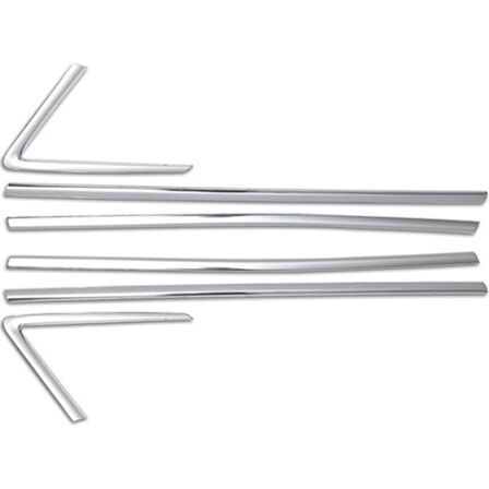 OPEL GRANDLAND X UYUMLU CAM ÇITASI 6 PARÇA 2017-2021 PASLANMAZ KROM