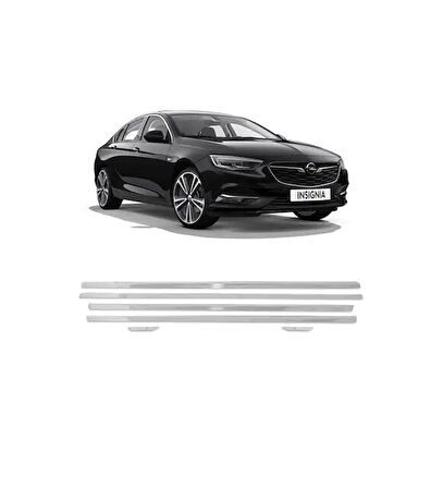 OPEL İNSİGNİA SEDAN UYUMLU CAM ÇITASI 6 PARÇA 2017 ve ÜZERİ PASLANMAZ KROM