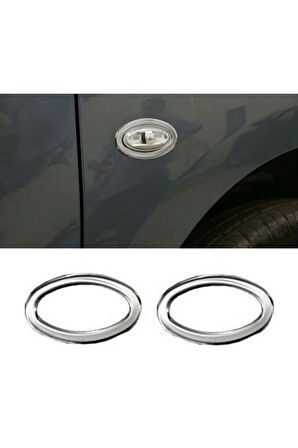 PEUGEOT 107 UYUMLU SİNYAL ÇERÇEVESİ 2 PARÇA 2007 ve ÜZERİ PASLANMAZ KROM