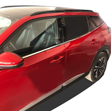 PEUGEOT 2008 UYUMLU CAM ÇITASI 6 PARÇA 2019 ve ÜZERİ PASLANMAZ KROM