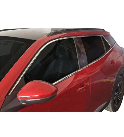 PEUGEOT 2008 UYUMLU CAM ÇERÇEVE 12 PARÇA 2019 ve ÜZERİ PASLANMAZ KROM