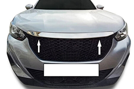 PEUGEOT 2008 UYUMLU ÖN KAPUT ÇITASI 2019 ve ÜZERİ PASLANMAZ KROM
