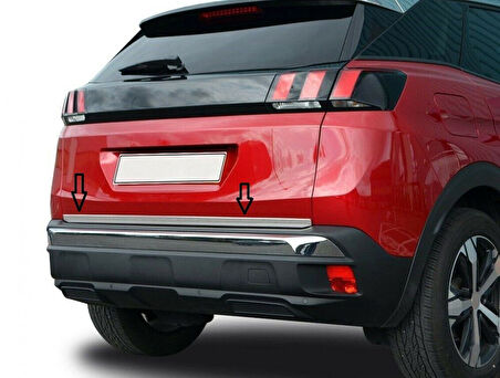 PEUGEOT 3008 UYUMLU BAGAJ ALT ÇITASI 2016 ve ÜZERİ PASLANMAZ KROM