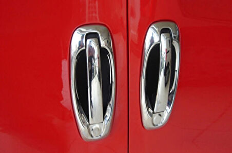 PEUGEOT BİPPER UYUMLU KAPI KOLU 4 KAPI 8 PARÇA SET 2008 ve ÜZERİ PASLANMAZ KROM